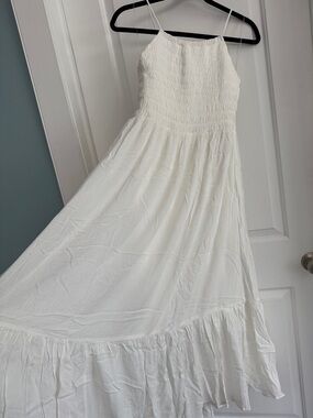 Z Supply Smocked Jazmin Maxi Dress white Large